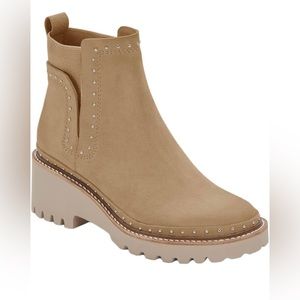 New, size 8.5, Juliet Holy Womens Lug Sole Platform Ankle Boots with stud detail